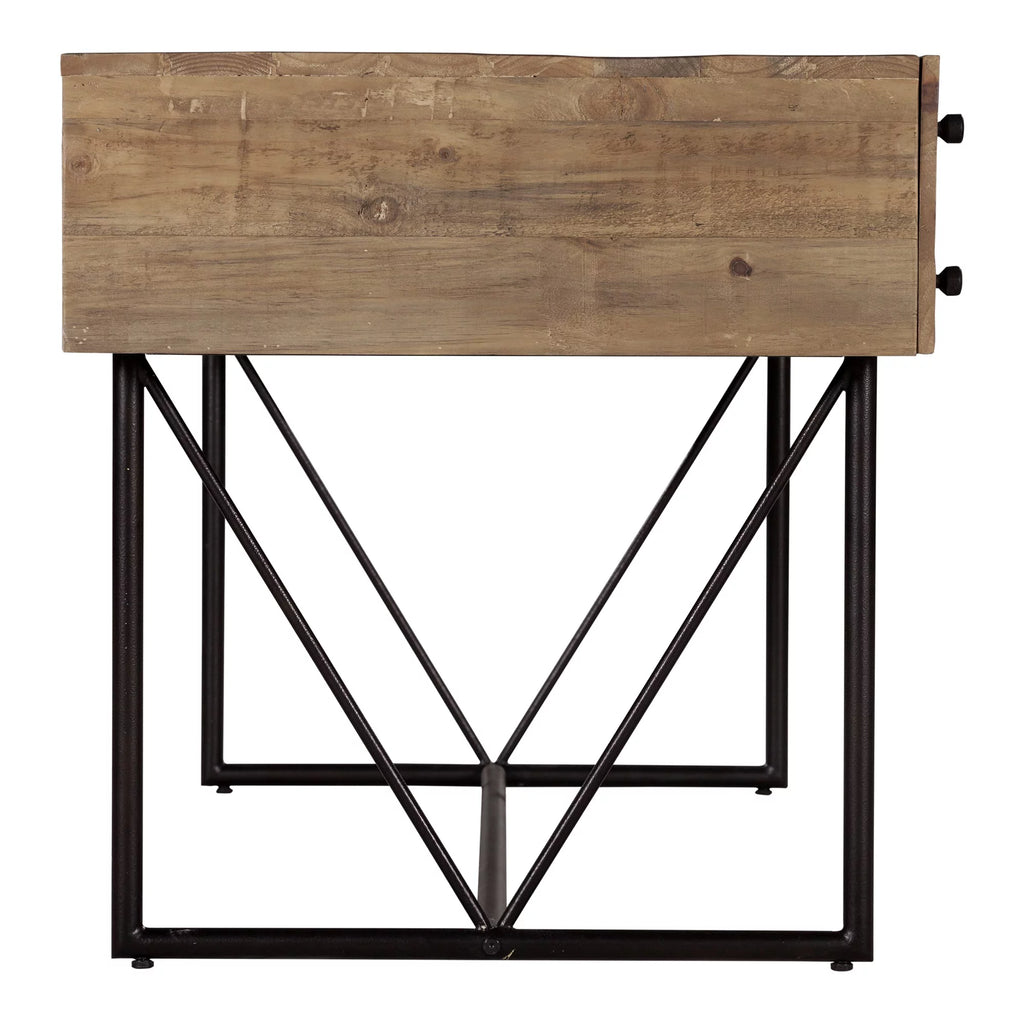 Wood Writing Desk with Steel Base J761783