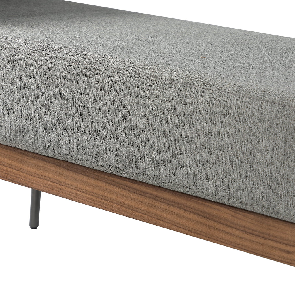 Grey Bedroom Bench with One Pillow I79983