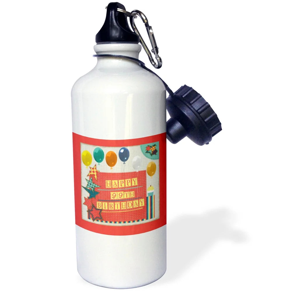 Orange Green Straw Water Bottle, 21-ounce T23067
