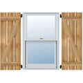 Board-n-Batten Shutters with Z-Bar, Rough Sawn Western Red Cedar O79372