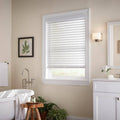 White Cordless Faux Wood Blind 58 in. W x 54 in. L S450