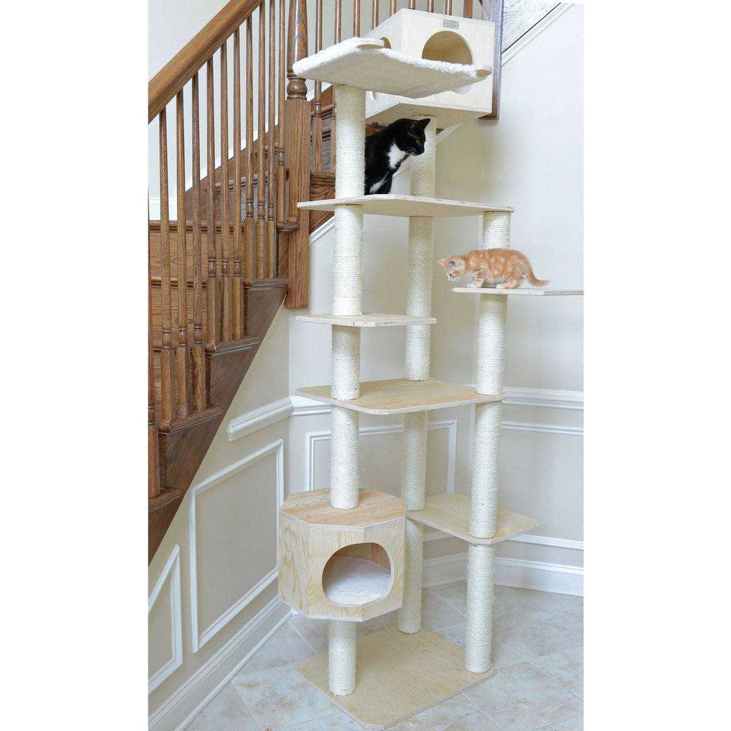 89-Inch Seven Levels Real Wood Cat Tree D625779