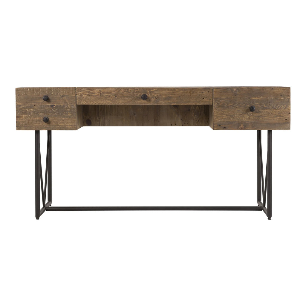 Wood Writing Desk with Steel Base J761783
