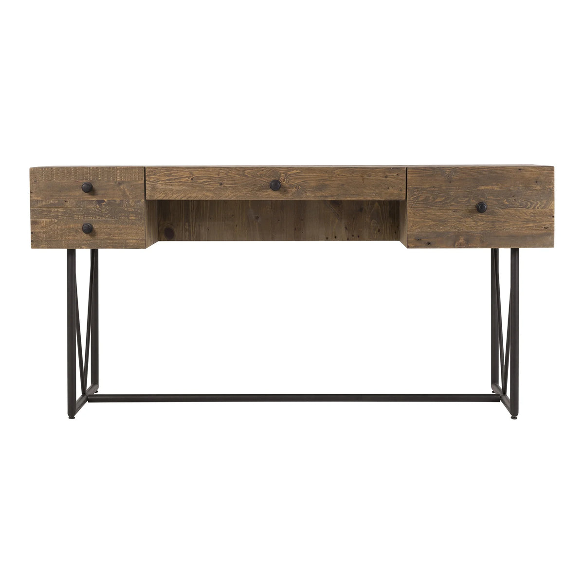 Wood Writing Desk with Steel Base J761783