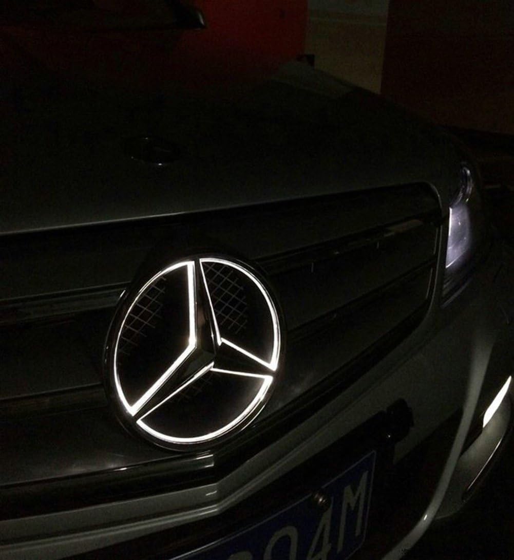 Car Front Grille Star Emblem LED Logo Light White Pack of 2 G6708