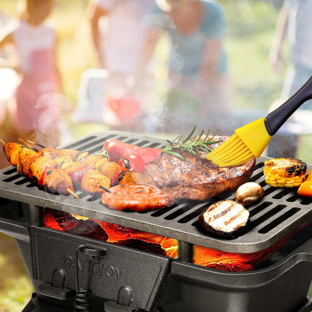 Portable Heavy Duty Cast Iron Charcoal Grill X32080