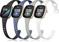 Compatible Fitbit Versa Bands Sport Slim Small Black White Bluegray Gray V47213