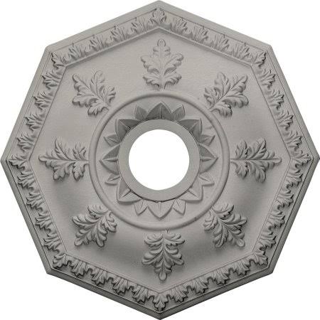 18x22OD x 3 1/2x22ID x 1 1/2x22P Hand-Painted Frost Ceiling Medallion N3095