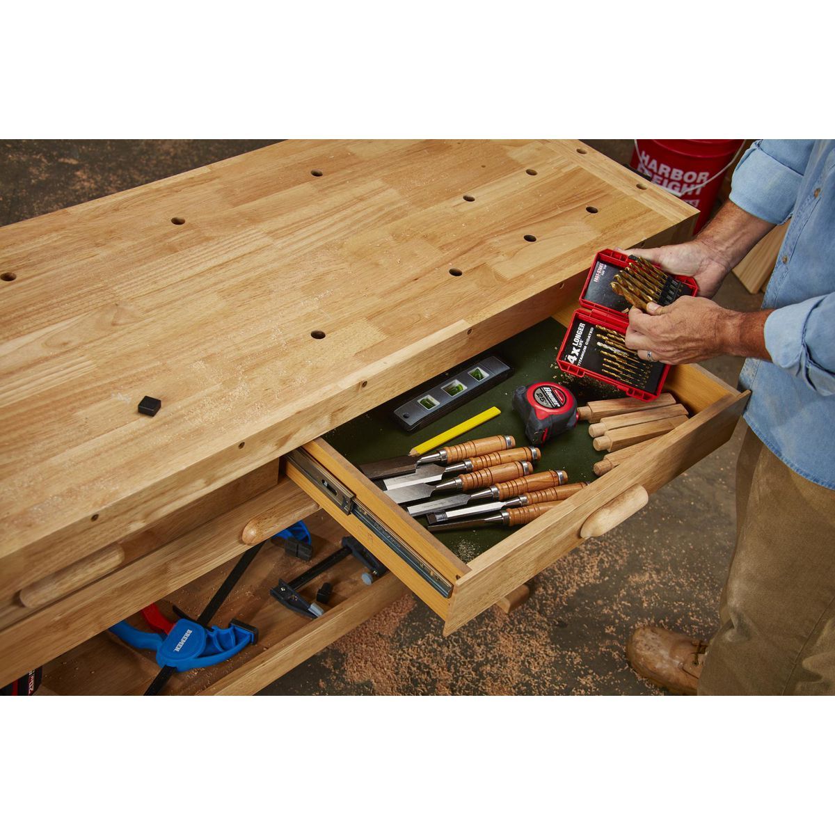 60 in. 3-Drawer Hardwood Workbench Z520