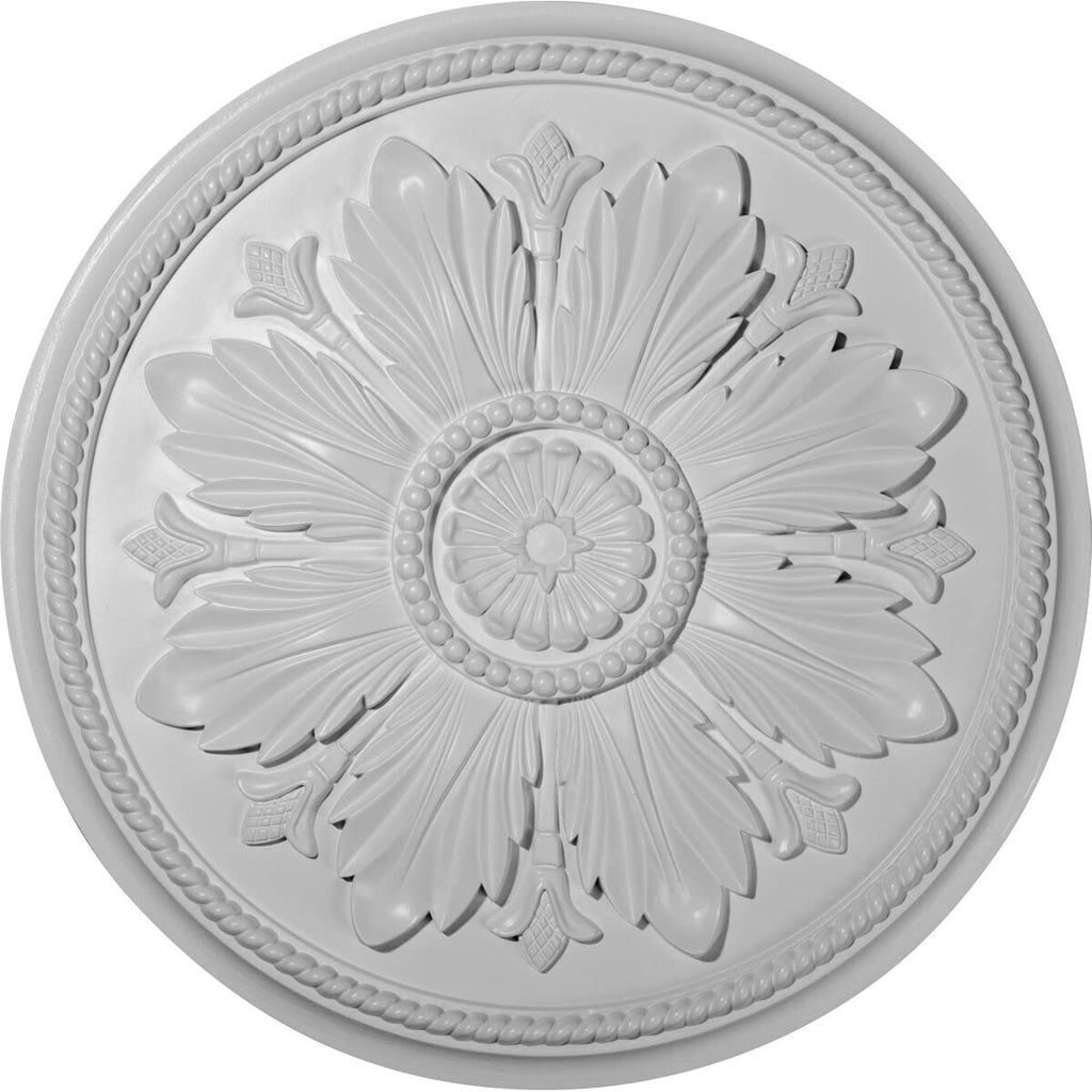 23 5/8x22OD x 1 1/2x22P Ceiling Medallion, Hand-Painted Brass L2281
