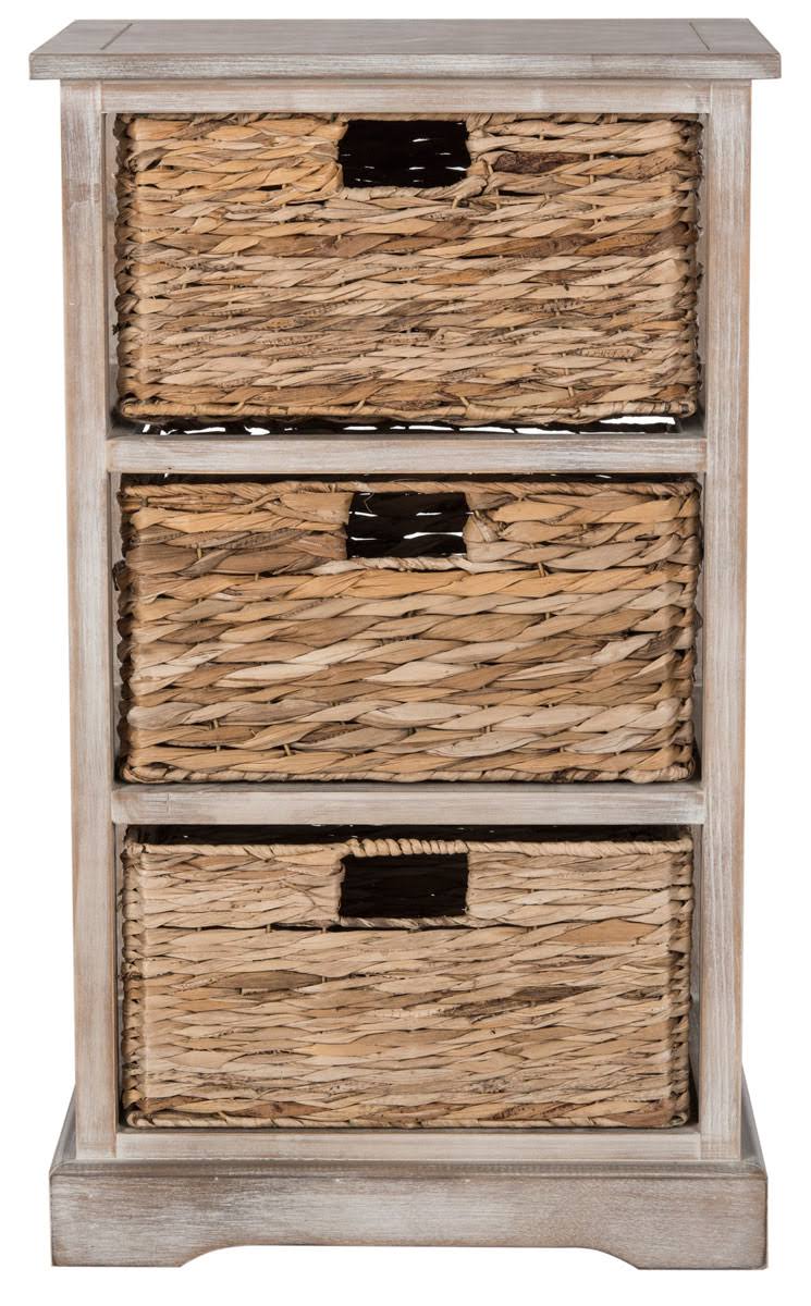 Wicker Basket Storage Side Table F163128
