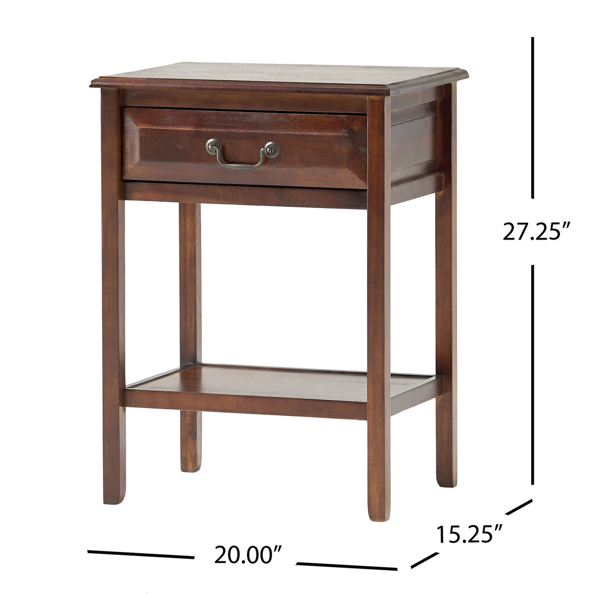 27" Acacia Wood Side Table S4432