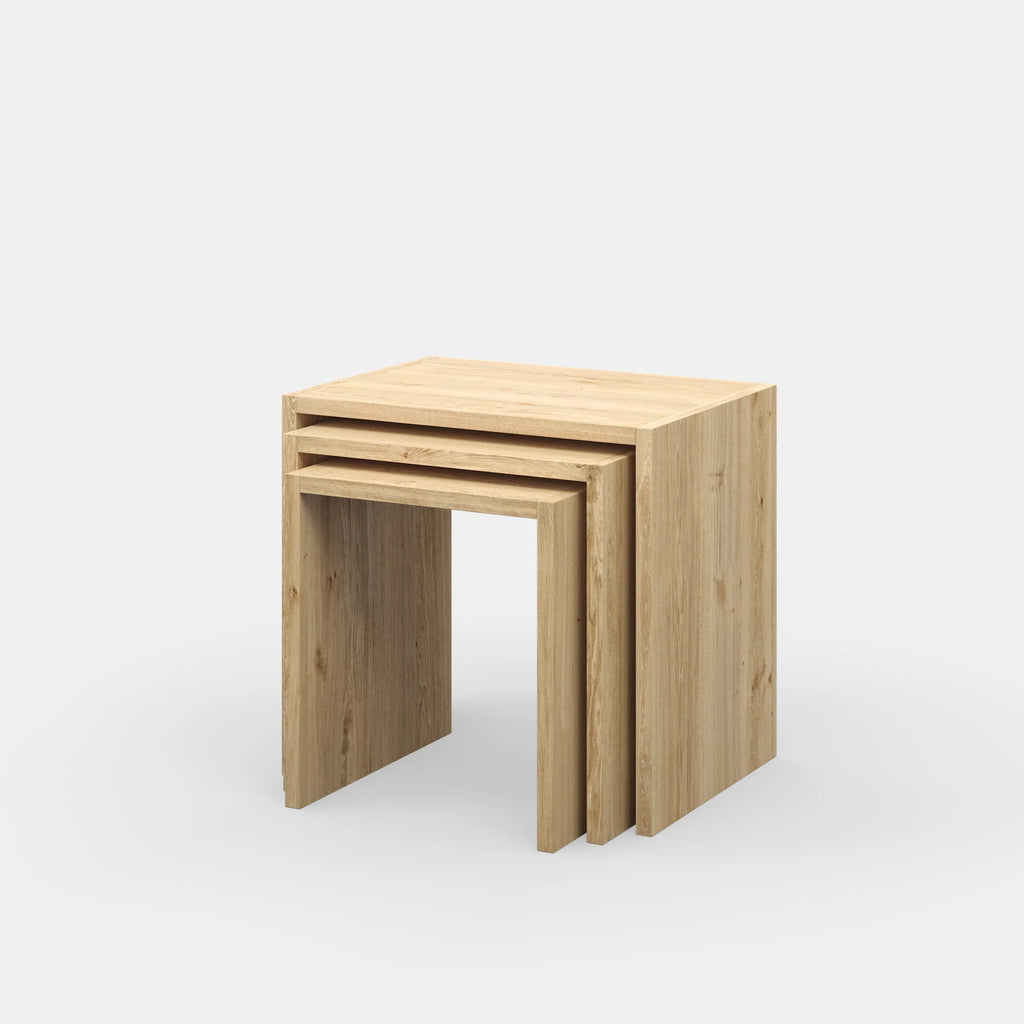 Oak Modern Nesting Table Set D9269