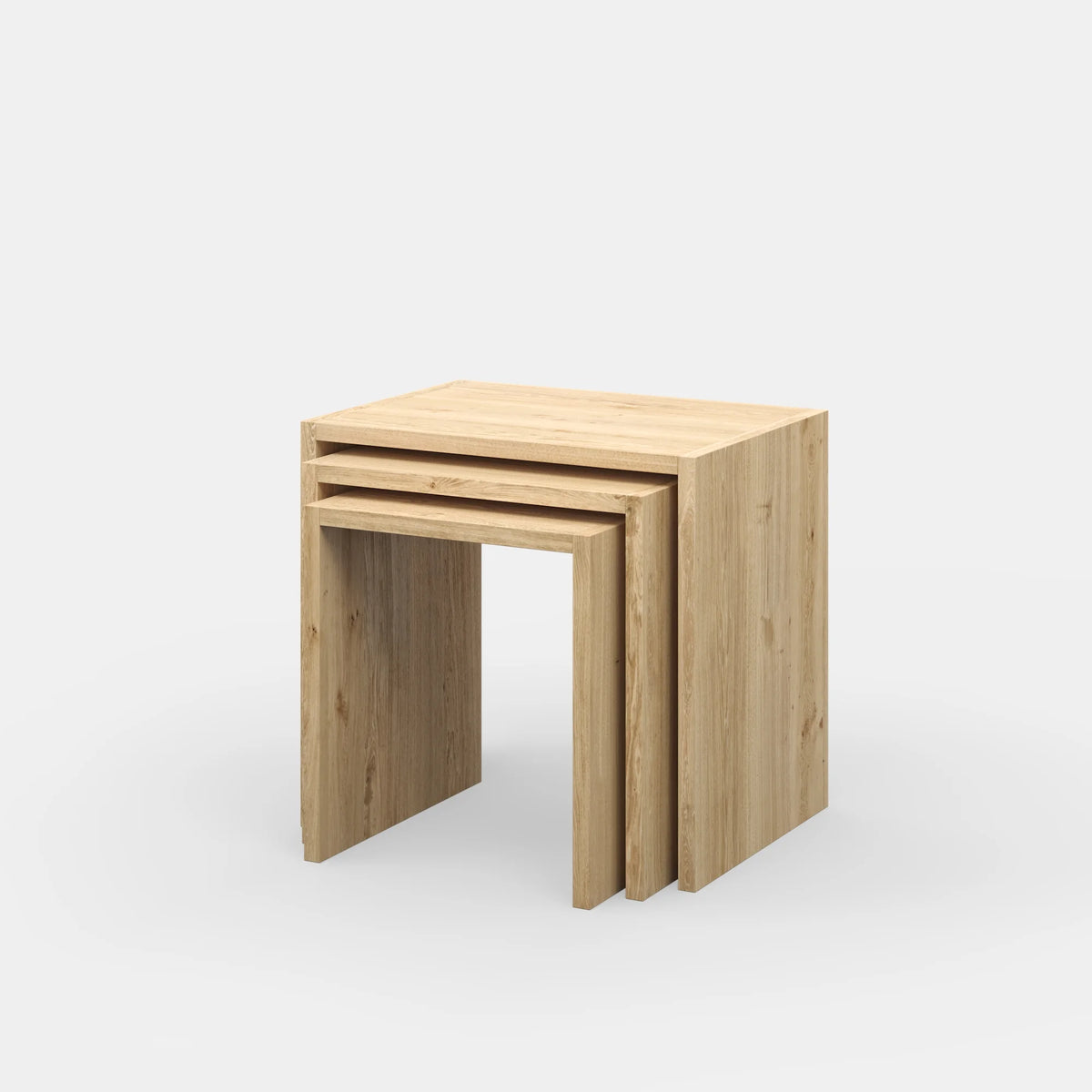 Oak Modern Nesting Table Set D9269