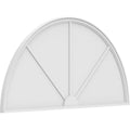 72x22W x 36x22H x 2x22P Half Round 3 Spoke PVC Pediment X444