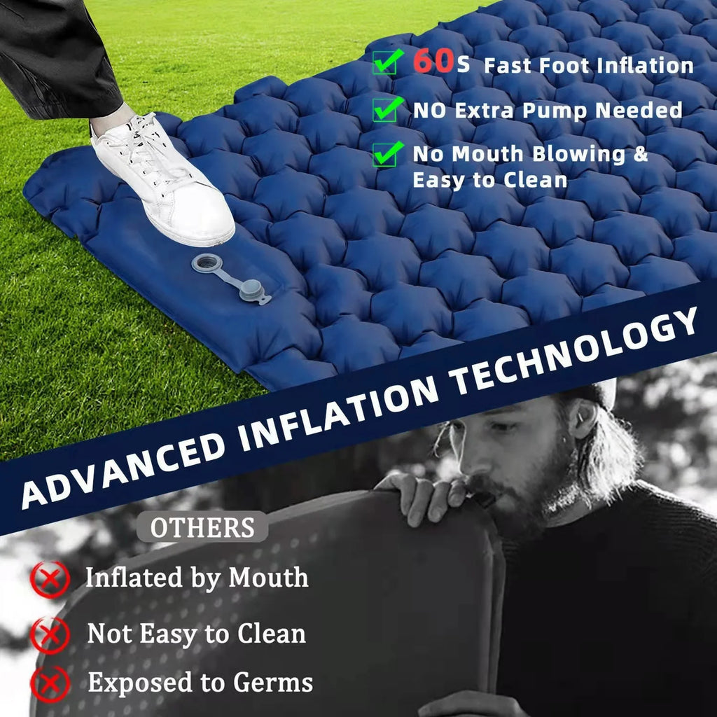 2 Person Waterproof Camping Mat with Air Pillow D5053