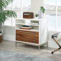 Pearl Oak Finish Lateral File Cabinet with Open Storage U23173
