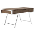 3 Drawer Walnut Chrome Desk J17946