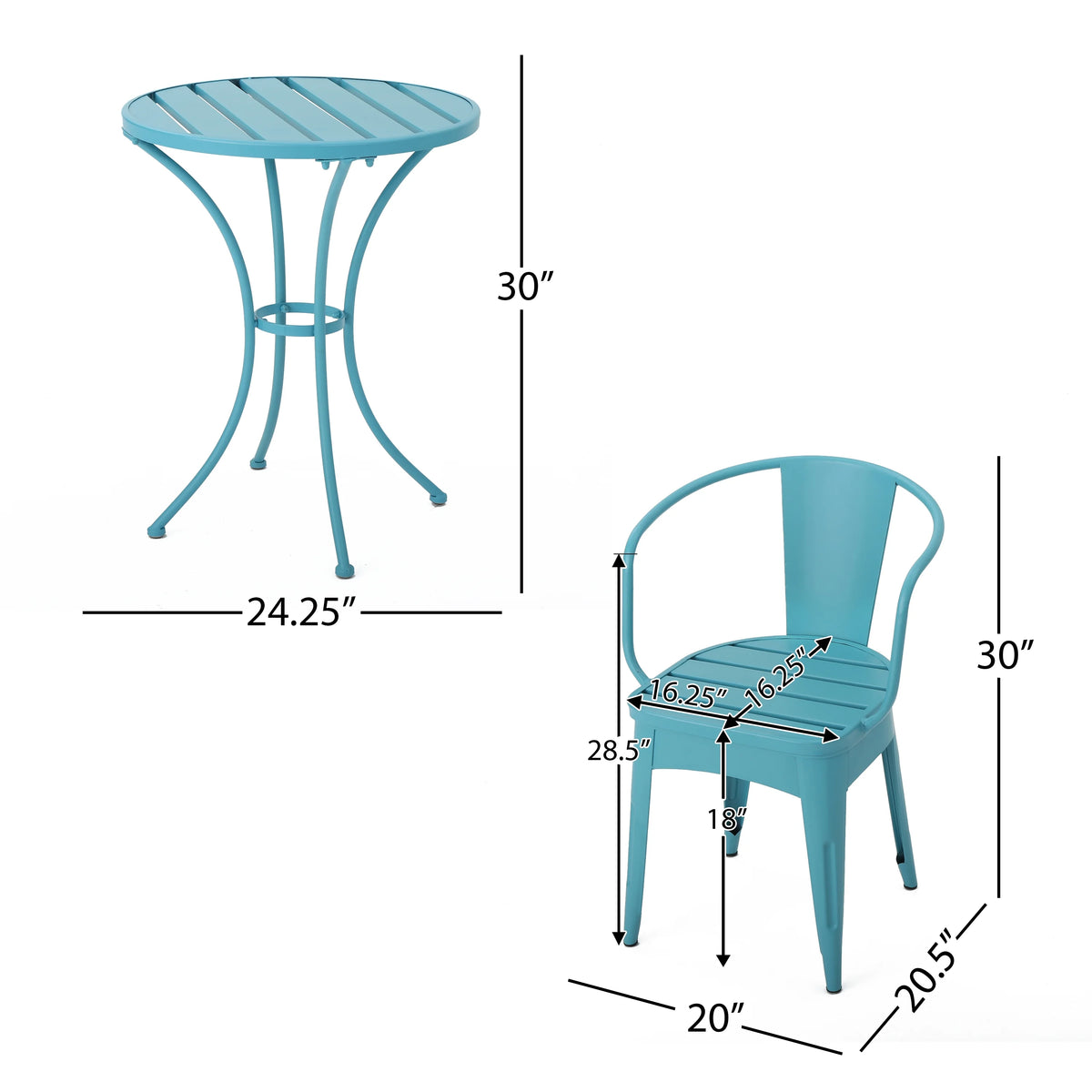 3 Piece Iron Bistro Set S519