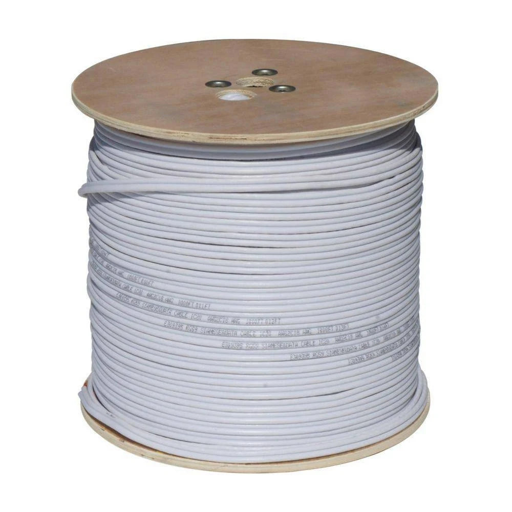 1,000 ft. RG59 Coaxial Cable with Power Cable in White A50498