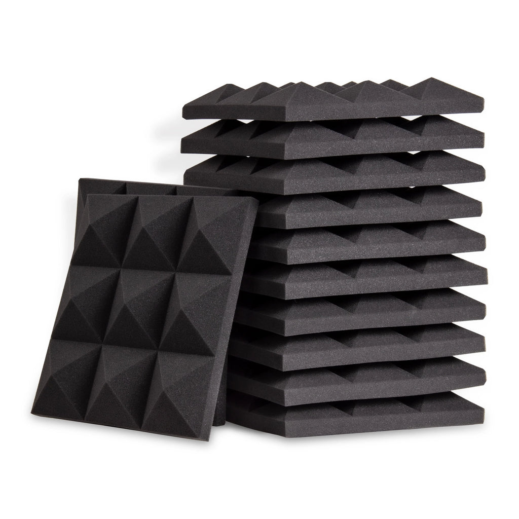 Black 12 Pack Acoustic Foam Panels D687682