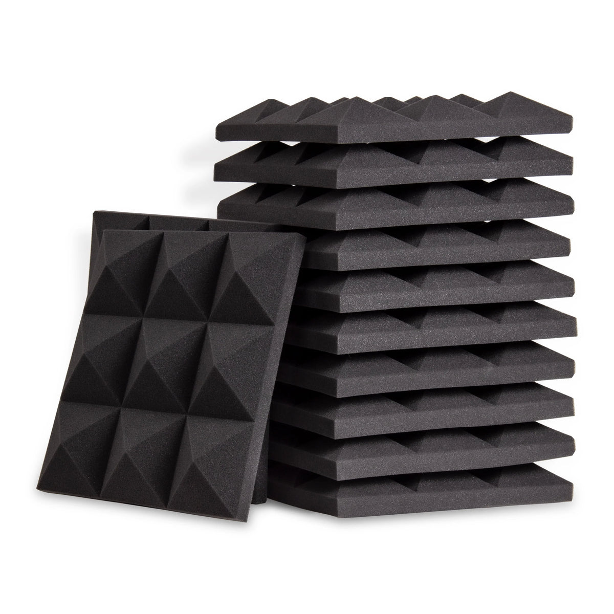 Black 12 Pack Acoustic Foam Panels D687682
