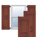 15 in. x 69 in. Exterior Real Wood Western Red Cedar Raised Panel Shutters Pair K223788