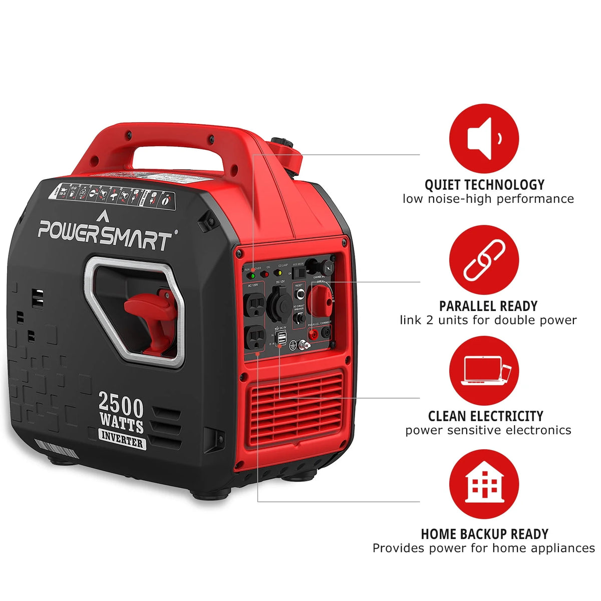 2500W Portable Inverter Gas Generator Z109610