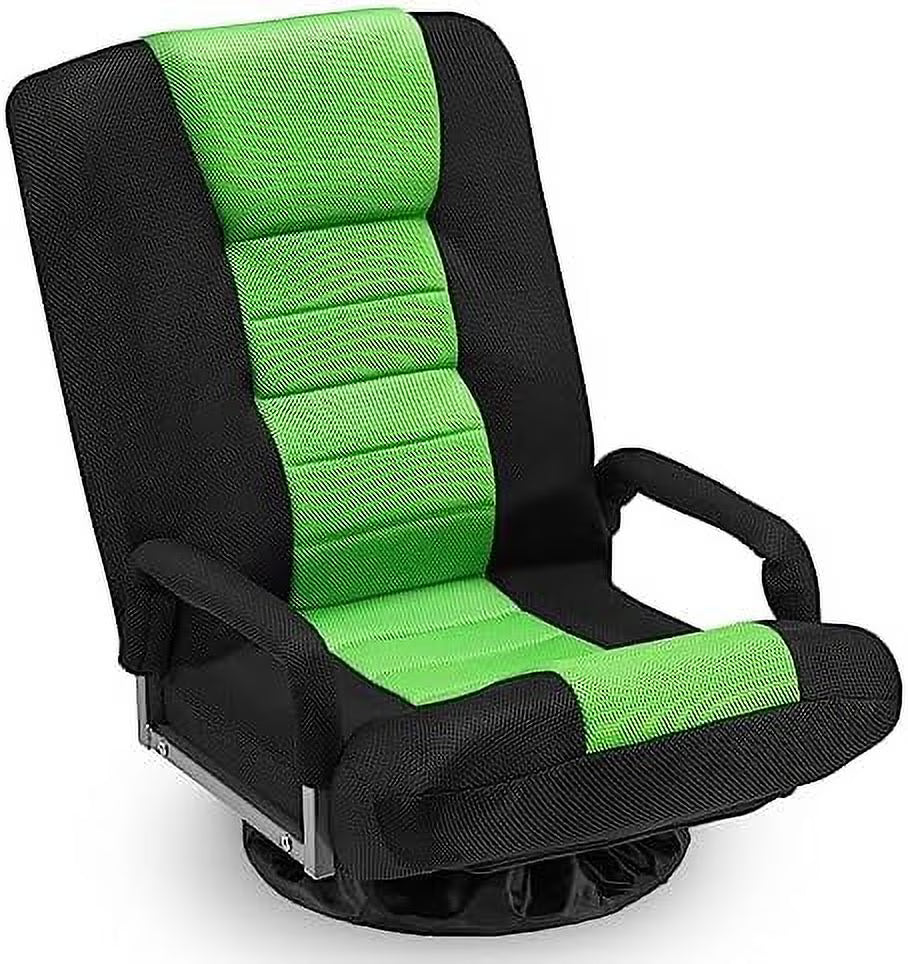 Swivel Floor Gaming Chair with Armrests Folding Video Reclining Sofa S464
