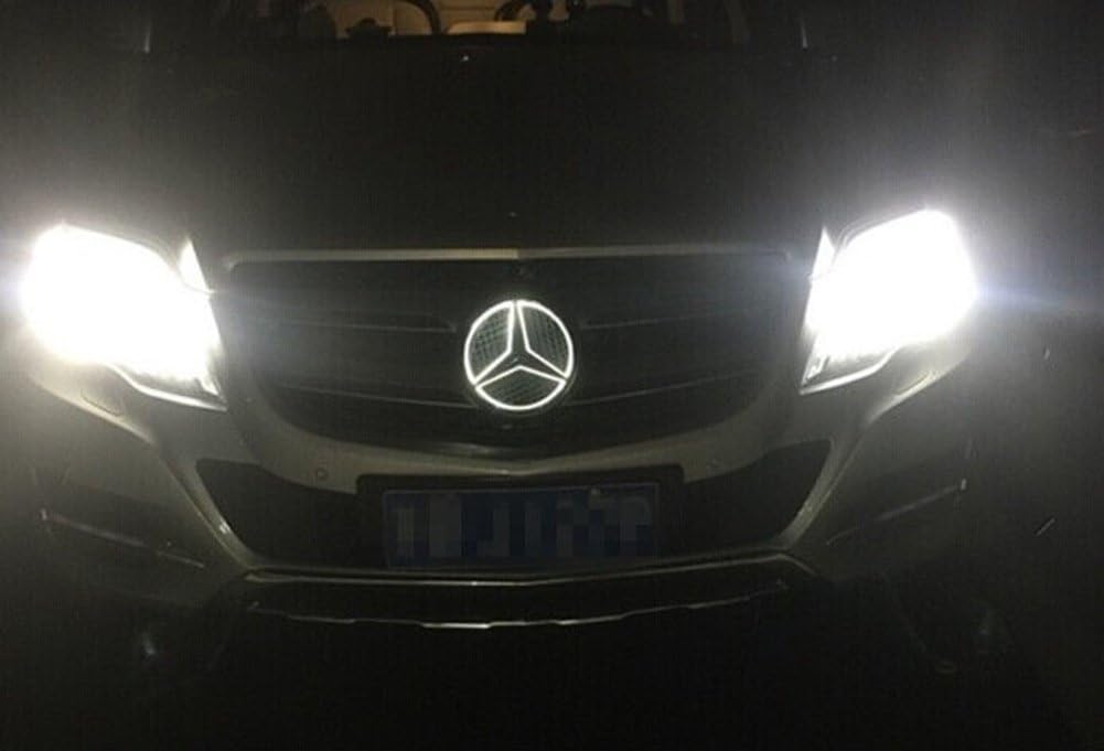 Car Front Grille Star Emblem LED Logo Light White Pack of 2 G6708