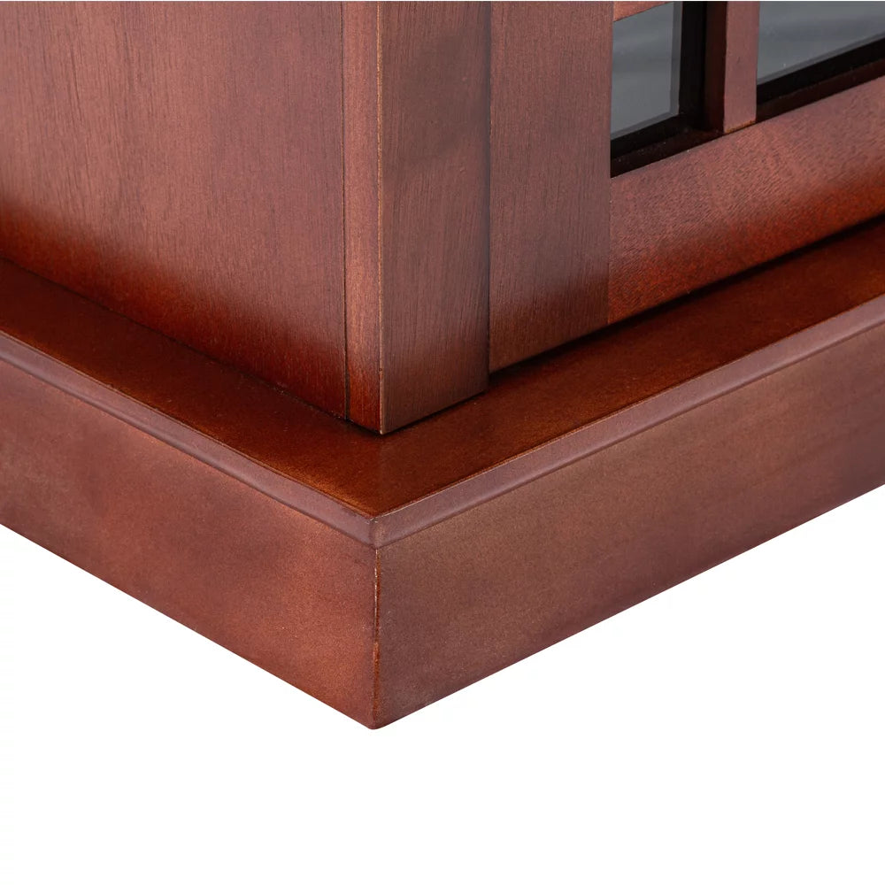 60" x 33" Warm Cherry Finish Fireplace TV Stand R647522