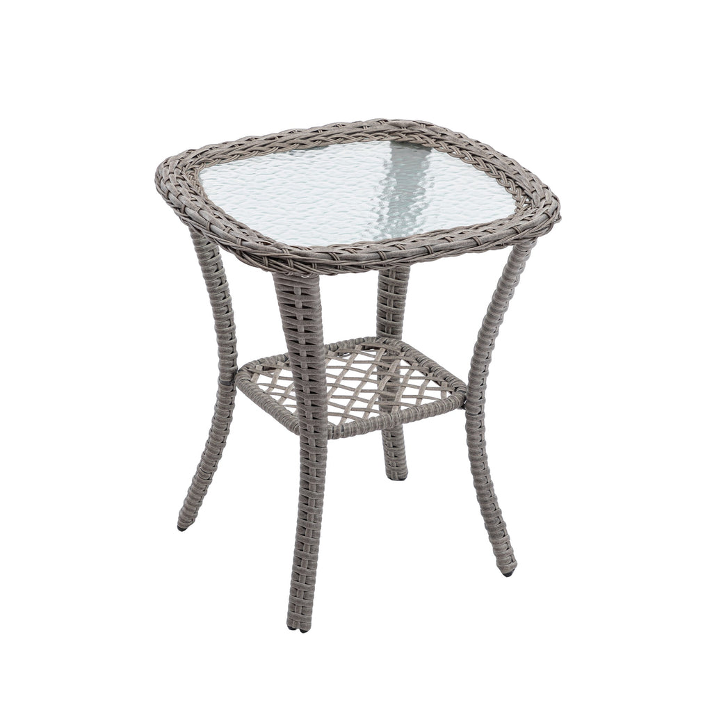 3 Pc Outdoor Swivel Rocker Patio Chairs - Gray R3514