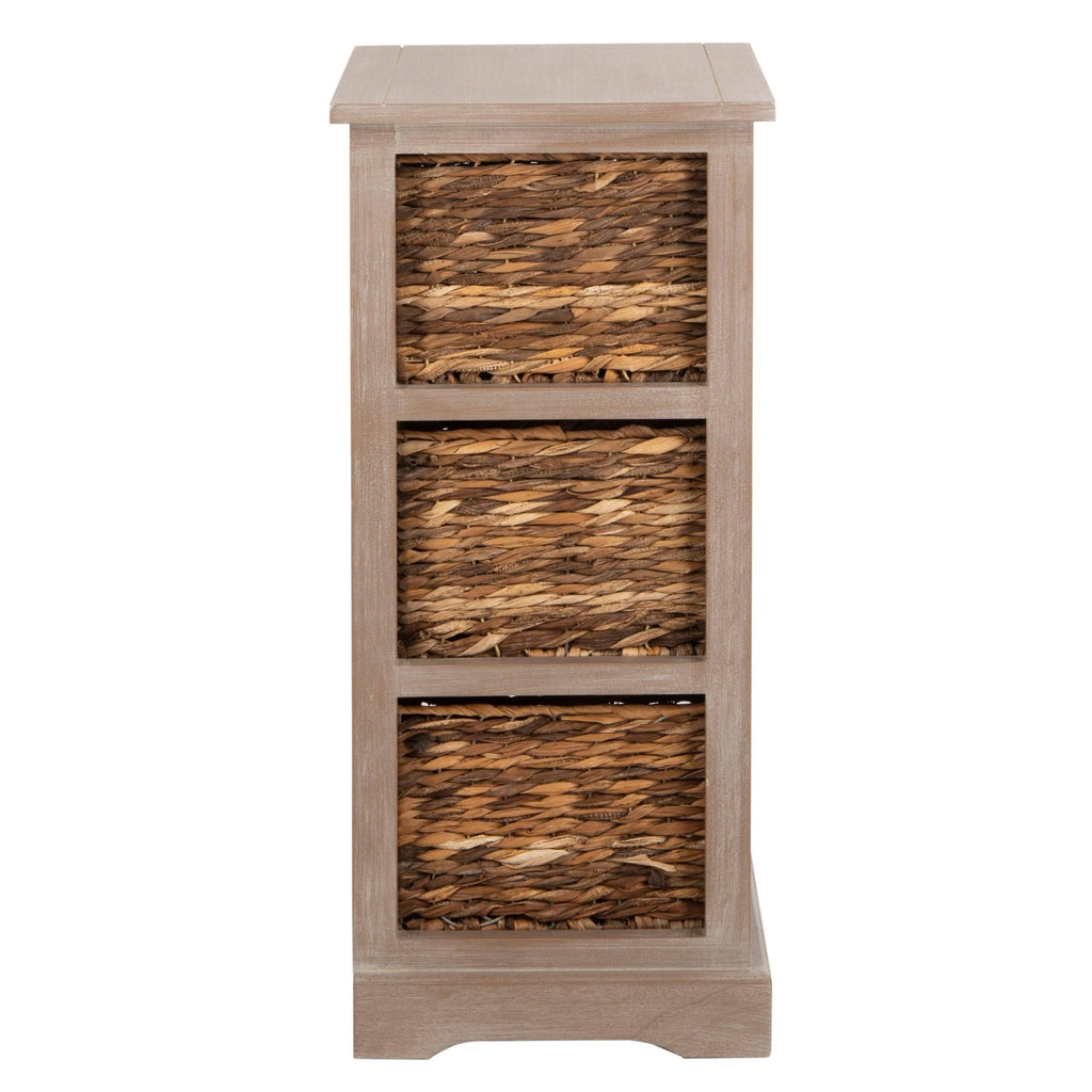 Wicker Basket Storage Side Table F163128