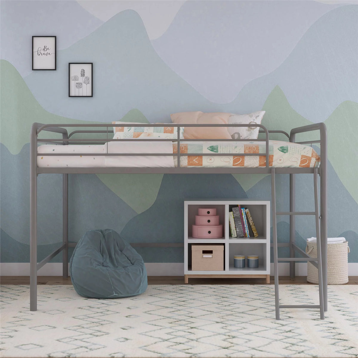 Black Full Metal Loft Bed M524197