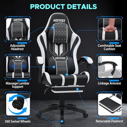 Red and Black Gaming Chair with Footrest G494
