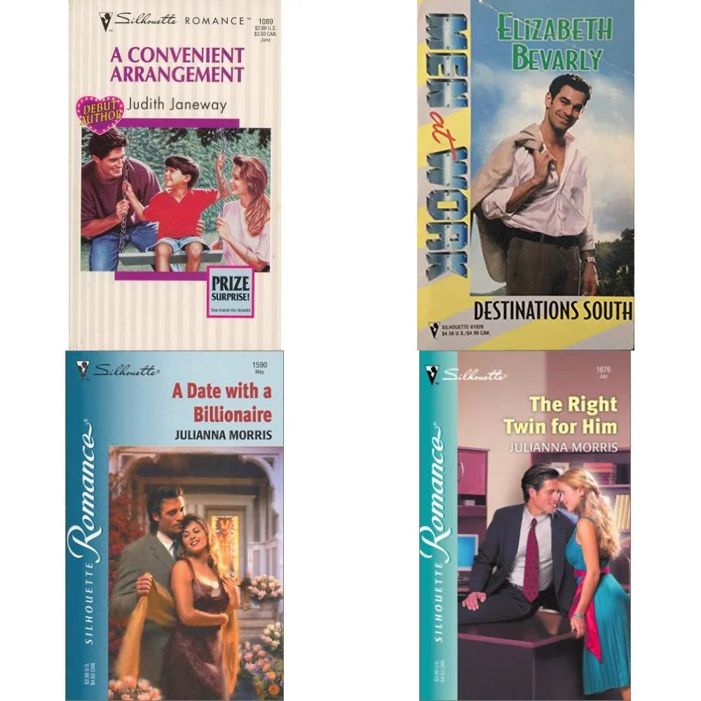 Assorted Silhouette Romance Paperback Book Bundle 4 Pack Z850