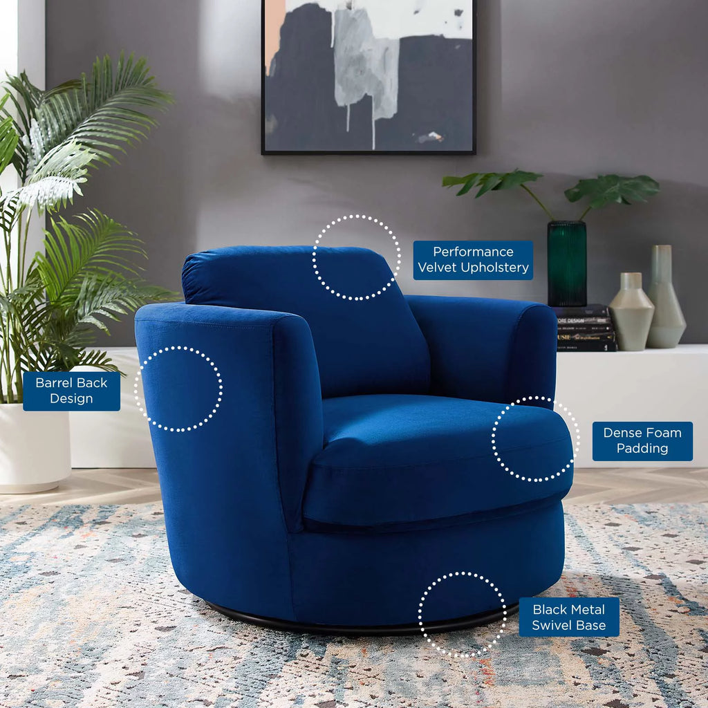 Blue Velvet Accent Chair C369