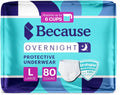 Adult Disposable Incontinence Underwear White Large 80 Count W9680