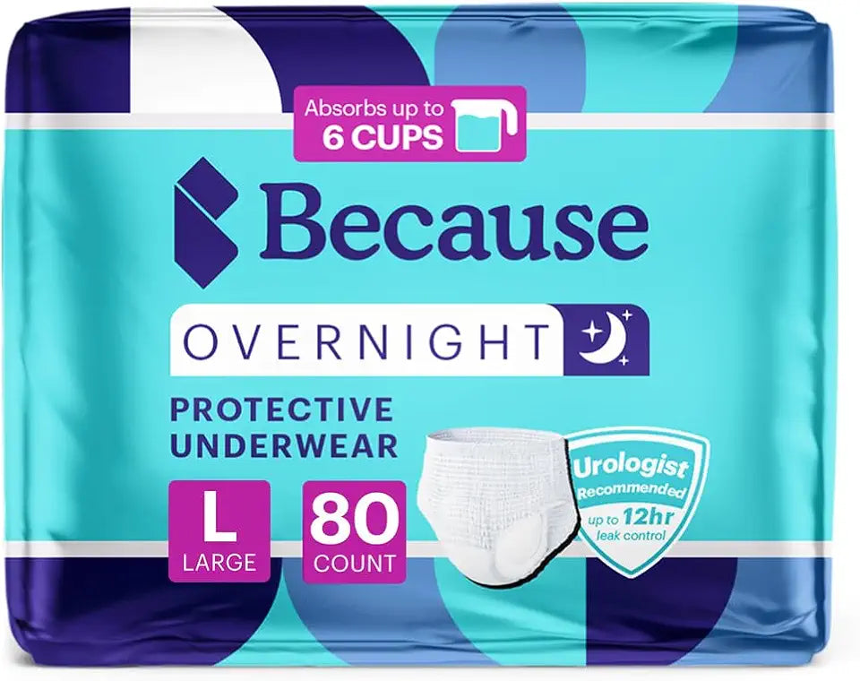 Adult Disposable Incontinence Underwear White Large 80 Count W9680