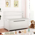 White Rubber Wood Toy Box V325418