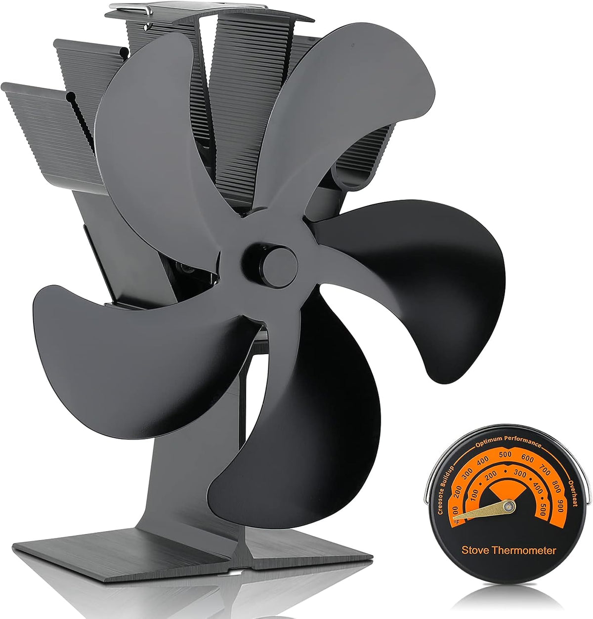 5-Blade Heat Powered Stove Fan, Pack of 2 M6260