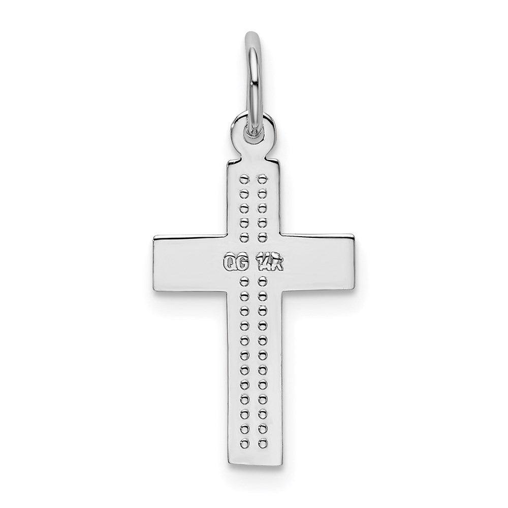White Gold Latin Cross Pendant T383288