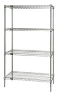 Chrome Wire Shelving Starter Kit 42Inch W x 14inch D x 86Inch H B299