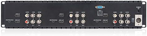 Triple 5" 2RU 800×480 Broadcast LCD Rack Mount Monitor with 3G-SDI, HDMI, AV Input and Output N394
