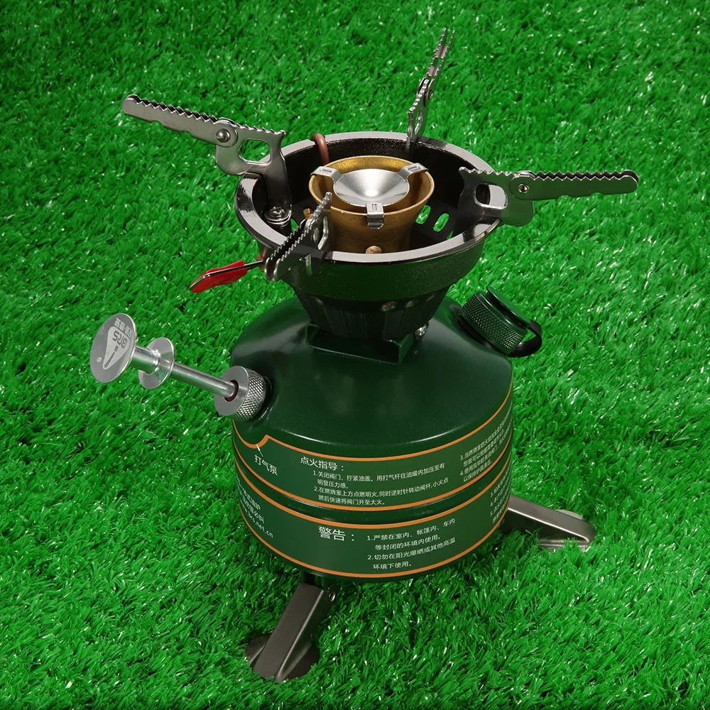 Portable Gasoline-burning Camping Furnace Cooker S7531