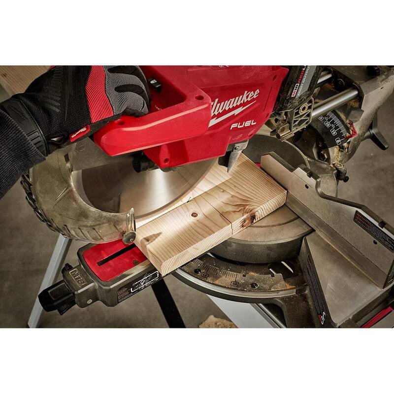 18V Lithium-Ion Brushless Cordless 12 in. Dual Bevel Sliding Compound Miter Saw Kit with Stand and Battery F966645