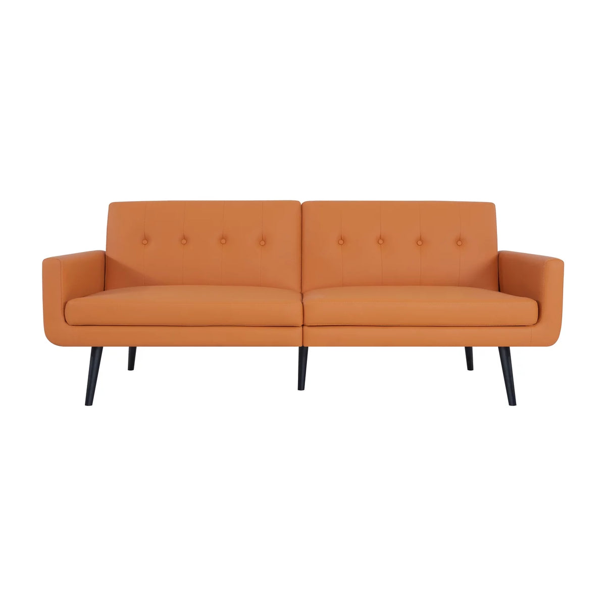 Caramel Air Leather Futon Sofa Bed W351635