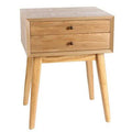 Natural End Table with Storage J67565