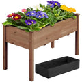 Raised Garden Bed 48x24x30in Wooden Planter Box with Legs O7940