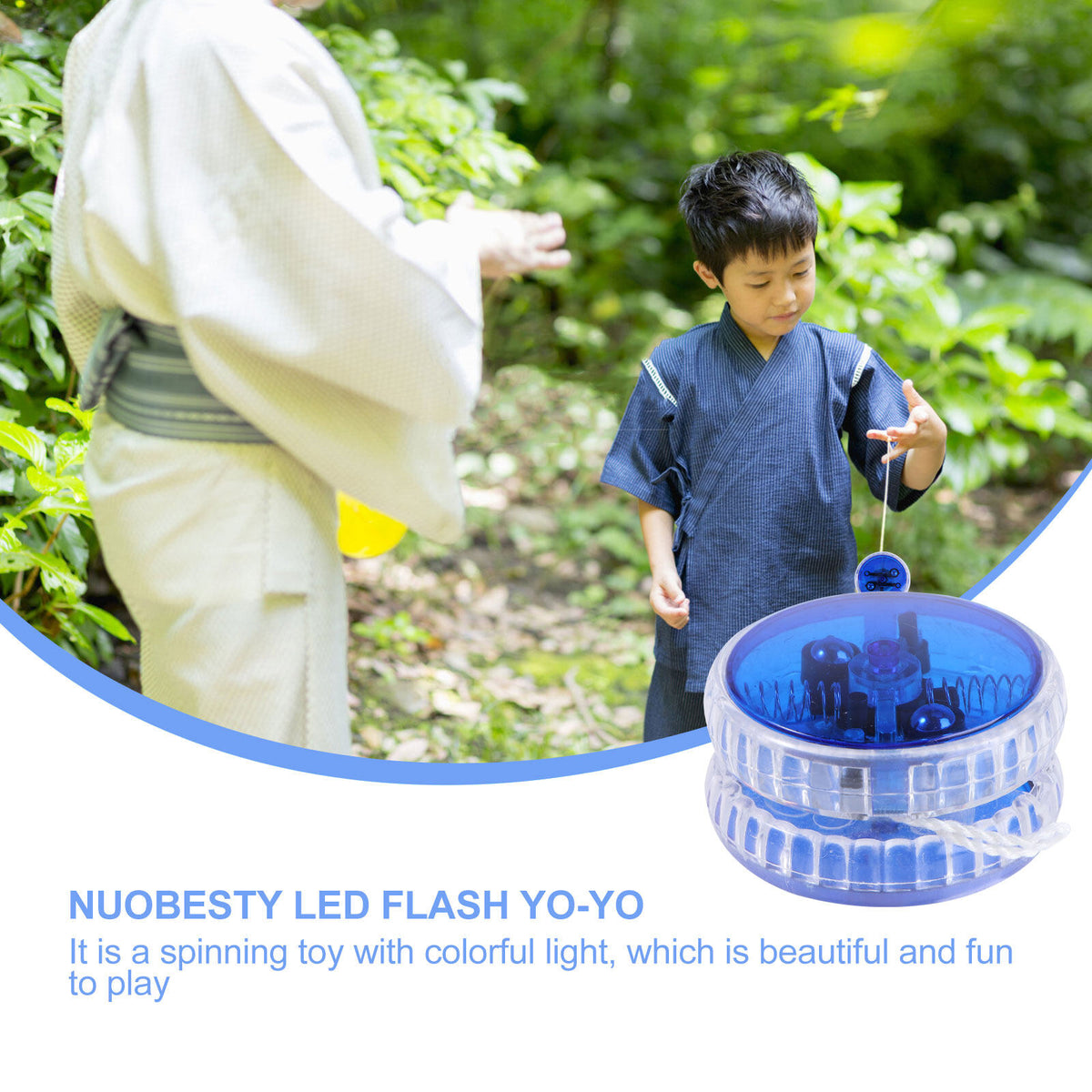 Blue LED Luminous Yoyo with String Q97283